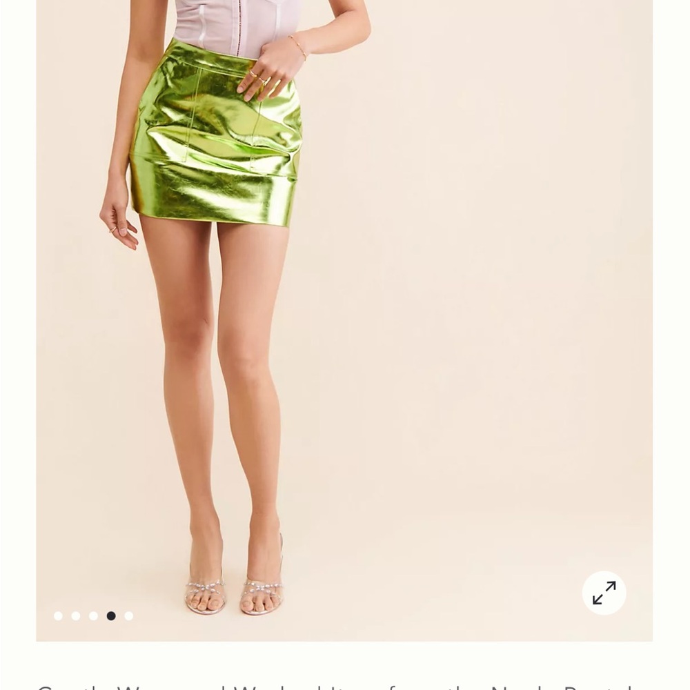 Metallic Green Skirt